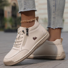 Bettina  | Damen Bequeme Schnürschuhe mit Reißverschluss – Rosa