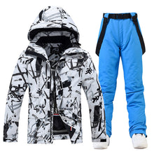 Wasser- und winddichter Unisex-Skianzug - Nivor – Schwarz mit Blau