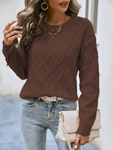 Hanneli | Gestrickter Pullover – Braun