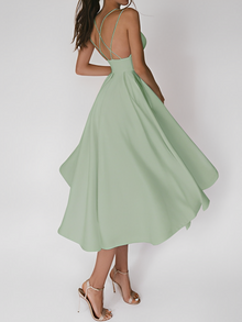 Glamouröses Ärmelloses Pailletten-Kleid für Damen mit Federn – Grün