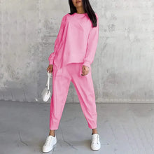 Tashia – Lässiges Set aus Langarm Pullover Und Jogginghose – Rosé-Rosa