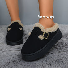 Damen Winterclogs mit Schnalle und Fellfutter - Sabine – Schwarz