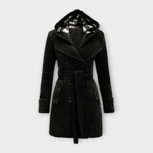 Elyana – Warmer Wintermantel mit Kapuze – Schwarz