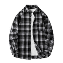 Ryder | Herren Flanellhemd Kariert Langarm Relaxed Fit Herbst – Schwarz