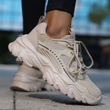Elegante Damen Plateau-Sneaker aus Atmungsaktivem Mesh | Ideal für den Alltag – Beige