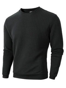Beckham | Bohemian Plaid Langarm Pullover – Schwarz