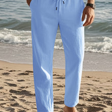 Struktur & Stil – Leichte Leinenhose – Hellblau