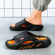Sarynx - Gepolsterte Pantoletten – Schwarz Orange