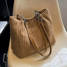 Elegante Cordtasche | Weiche Struktur | Trendiges Design – Braun