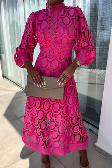 Patricia - Romantisches Spitze-Kleid – Rosa