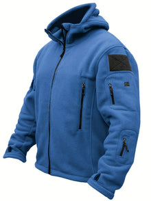 Warme Fleece-Reißverschluss-Winddichte Outdoorjacke Für Herren | Perfekt für Outdoor-Aktivitäten – Blau