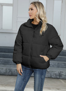 Kallena – Winddichte, Gesteppte, Warme Jacke – Schwarz