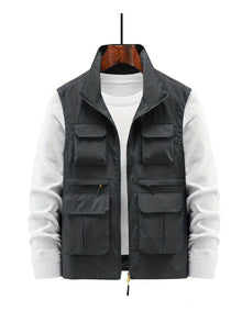 Stilvolle Outdoor Herrenweste - Thorne – Dunkelgrau