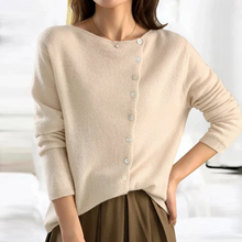 Nila - Lässiger einfacher Pullover – Beige