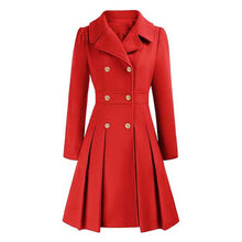 Damen eleganter Wintermantel – Rot