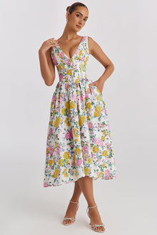 ELVIRA | KLEID – Blumengelb