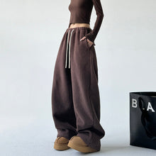 Damen-Baggy-Hose aus Plüschstoff - Novanne – Cafe