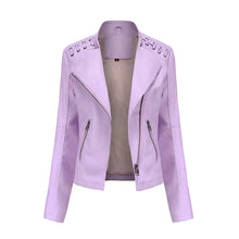 Drune | pu-lederjacke mit reibverschluss – Helles Violett