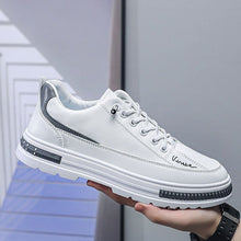 Herren Sneaker aus Kunstleder mit hoher Sohle - Bruno – Weiß