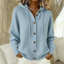 Giliza – Kapuzen-Strickjacke Mit Knöpfen – Blau