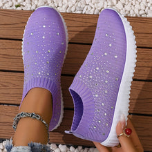 Elizaa – Bequemer Turnschuh Mit Strasssteinen – Purple