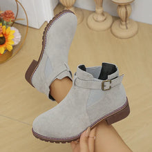 Fakina – Stiefeletten Mit Zierschnalle – Grau