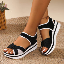 StrapEase™ – Bequeme Damen Mesh Sandalen mit Klettverschluss – Schwarz