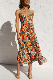 Charity™ – Damen Midikleid Mit Figurschmeichelnder Silhouette & Farbenfrohem Design – Gelb