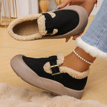 Damen Winterclogs mit verstärkter Spitze und Schnalle - Renate – Schwarz