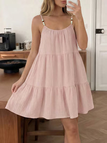 Masley – Minikleid mit Spaghettiträgern Und Lockerer Passform – Rosa