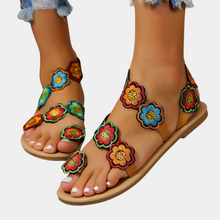 Martina - Einfach Anzuziehende Leichte Sommersandalen – Orange