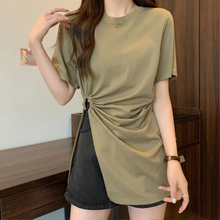 Ceina - Schickes Damen Asymmetrisches Shirt Einzigartiger Stil – Grün