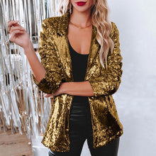 Deitra - Eleganter Blazer-Anzug mit funkelnden Pailletten – Gold