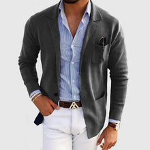 Moderne Herren Strickjacke | Leichter Cardigan Mit Taschen – Dunkelgrau