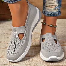 Yalia - Gepolsterte Walkingschuhe – Grau