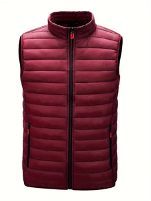 Miles | Lightweight Bodywarmer Stehkragen Herren-Steppweste – Rot