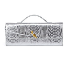 Magnolia - Damenhandtasche, hochwertiger Abendbegleiter – Silber