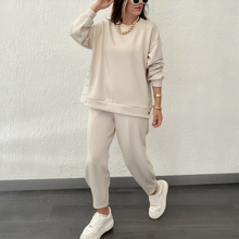 Lässiger Retro-Oversize-Trainings- & Jogginganzug für Damen | Perfekt für lässige Tage – Beige