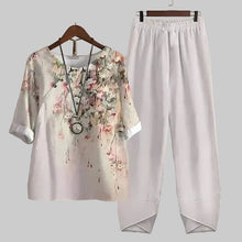 Felicitas | Damen Schmetterling Print Freizeitset – Weiß