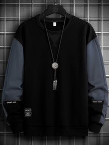 Lässiger Baumwolle Sweatshirt für Männer | Perfekt für den Alltag – Schwarz