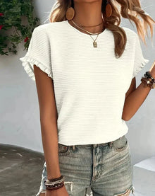 Renia | Stilvolles Sommer-T-Shirt – Weiß