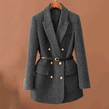 Fischgrat Blazer Damen – Grau