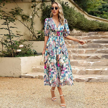 Florence | Boho-Maxikleid mit Blumendruck – Luftige Eleganz für den Sommer – Multicolor