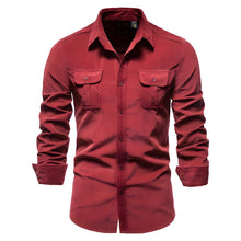Freizeithemd Kurzarm Herren Slim Fit – Rot