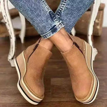 Damen Stiefeletten | Plateau – Hellbraun