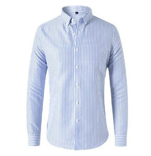Gestreiftes Slim Fit Hemd – Hellblau