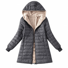 Mercy - Gefütterter Winter Mantel Mit Kapuze – Grau