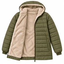 Mercy - Gefütterter Winter Mantel Mit Kapuze – Armeegrün