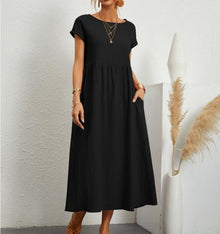 Ginovu - Stylisches Sommerkleid – Schwarz