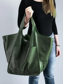 Aizel - Strandtasche Eleganz am Meer Unverwechselbar – GRÜN